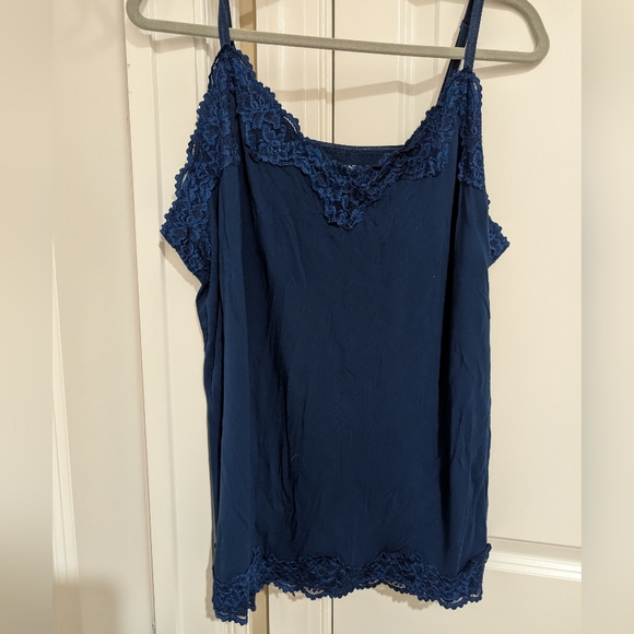 Lane Bryant Deep Blue Lace Cami Top - Picture 1 of 3
